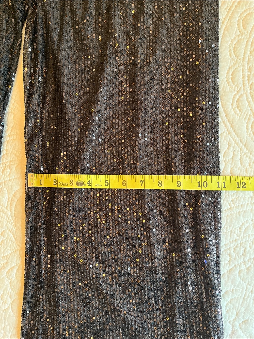 NWT Anthony Sequin Wide Leg Pants Lined Women's 1X Black Party Dressy Flowy - Picture 7 of 11